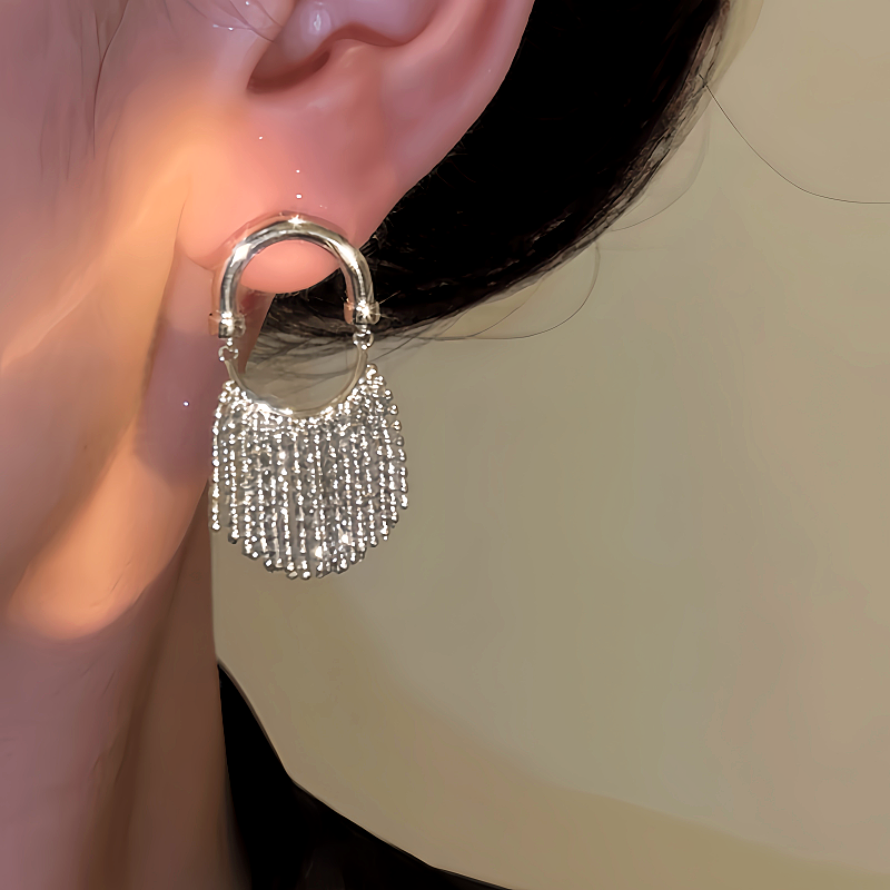 14K Gold-plated Luxury Tassel Earrings