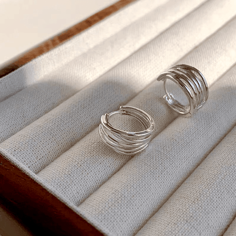 14K Gold-plated Multi-Layer Hopp Earrings