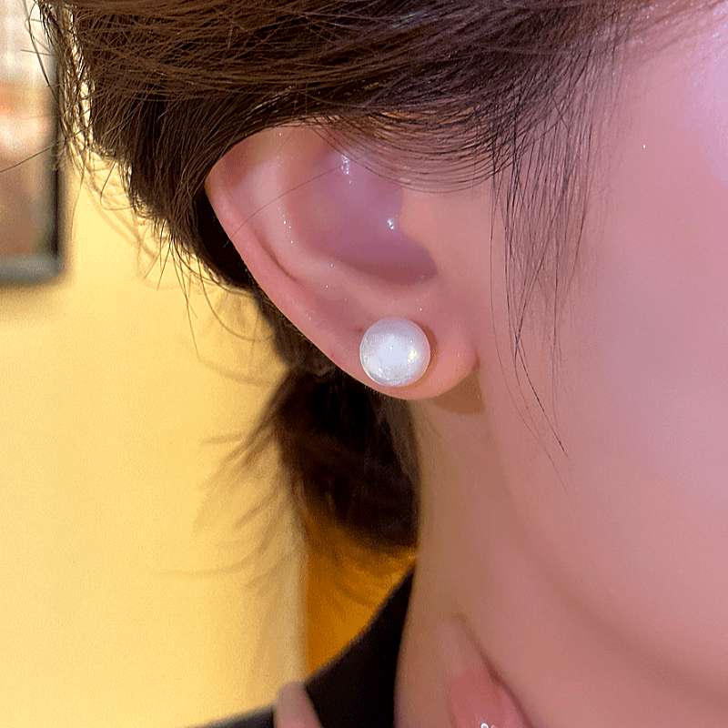 14K Gold-plated Pearl Leaf Tassel Earrings
