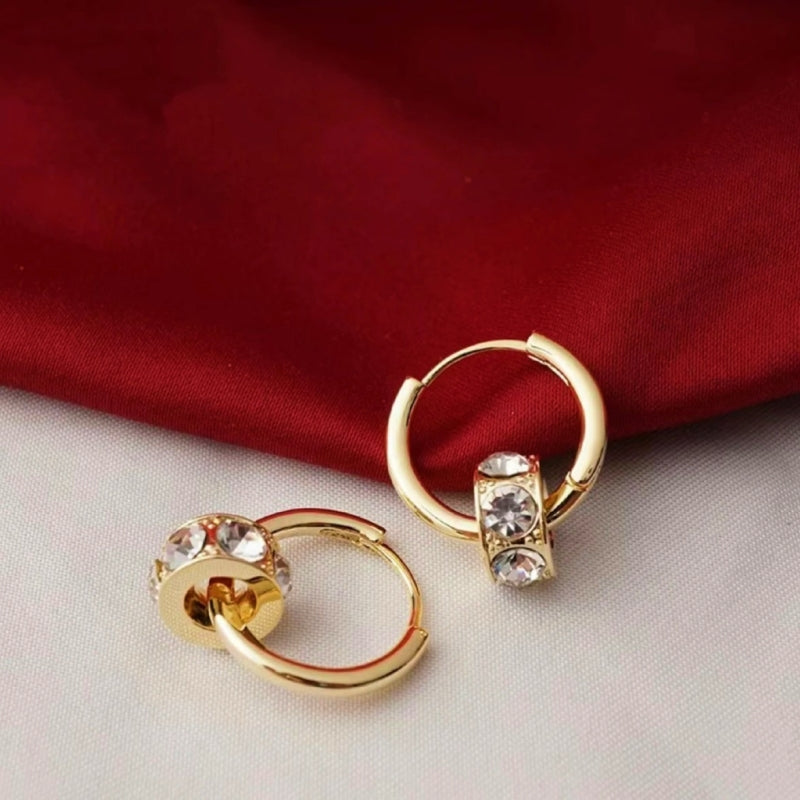 14K Gold-plated Ring Earrings