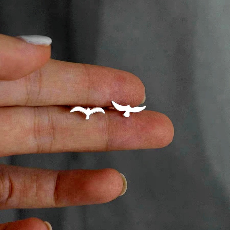 14K Gold-plated Seagull Bird Ear clips