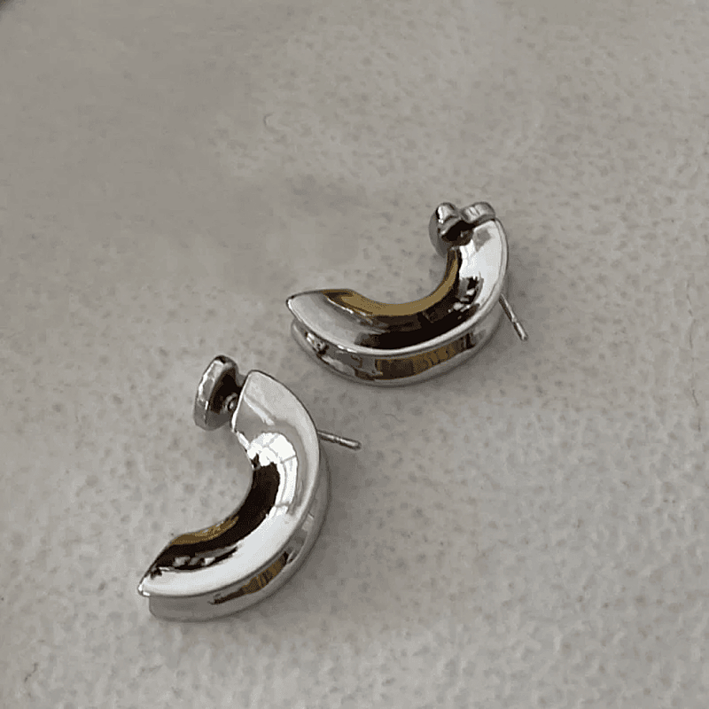 14K Gold-plated Two-Piece Heart Earrings