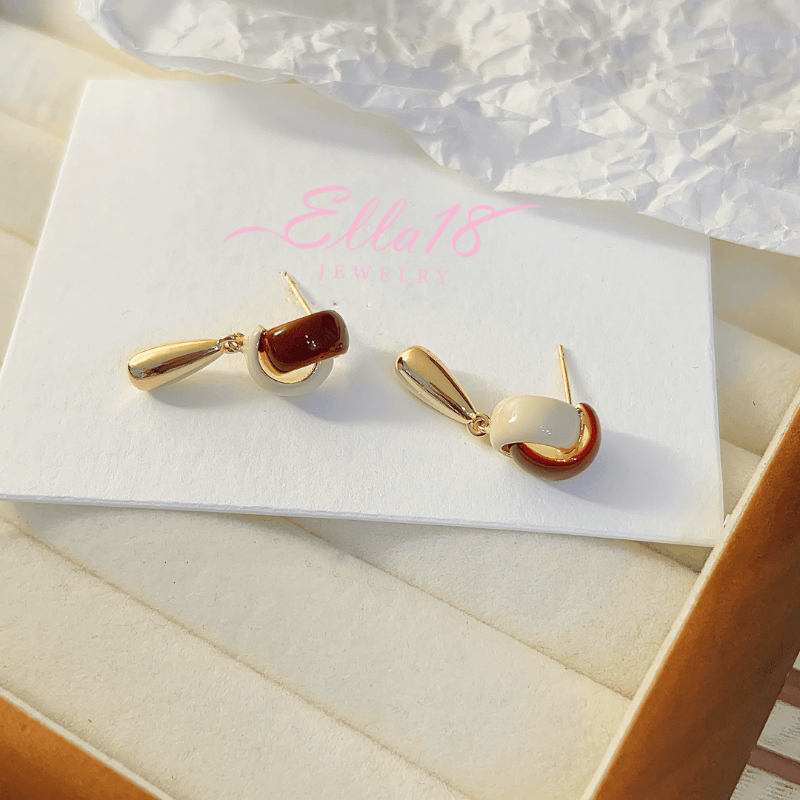 14K Gold-plated Water Drop Tassel Earrings