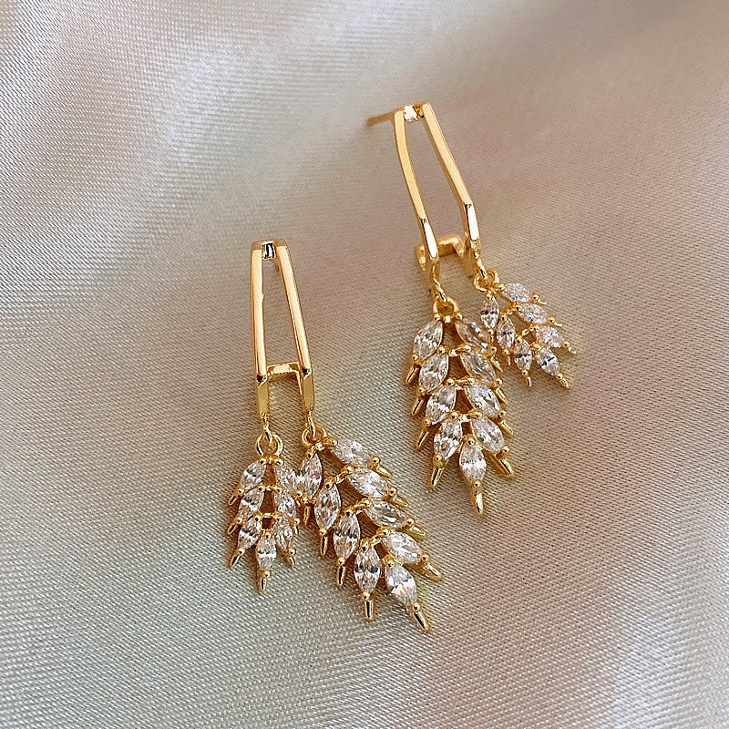 14K Gold-plated Wheat Earrings