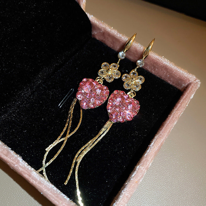 14K Gold-plated Flower Love Earrings