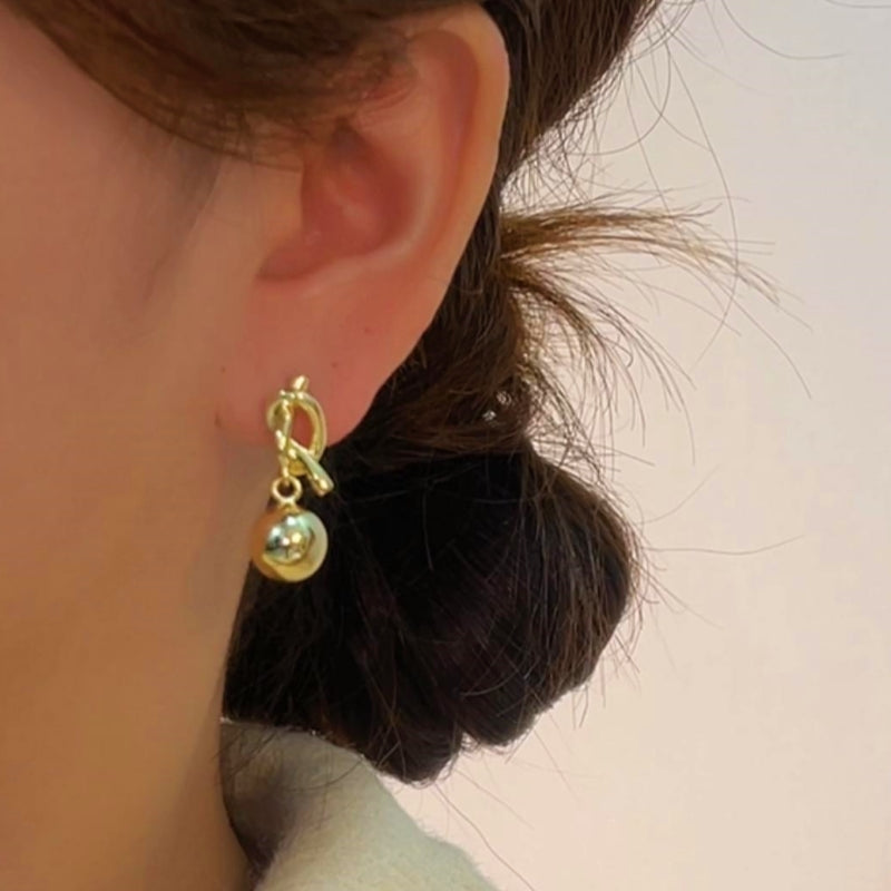 14K Gold-plated Gold Ball Earrings