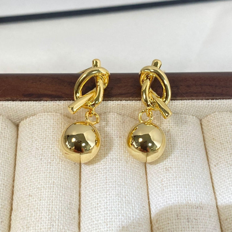 14K Gold-plated Gold Ball Earrings