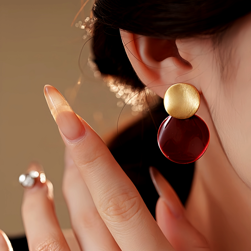 14K Gold Plated Oil Drop Earrings