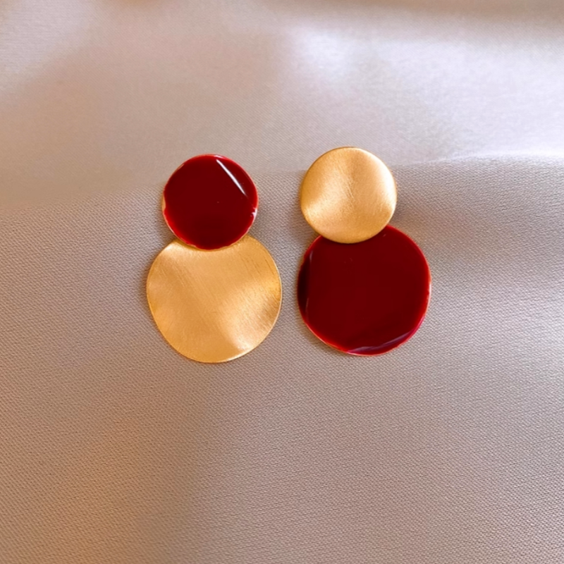 14K Gold Plated Oil Drop Earrings