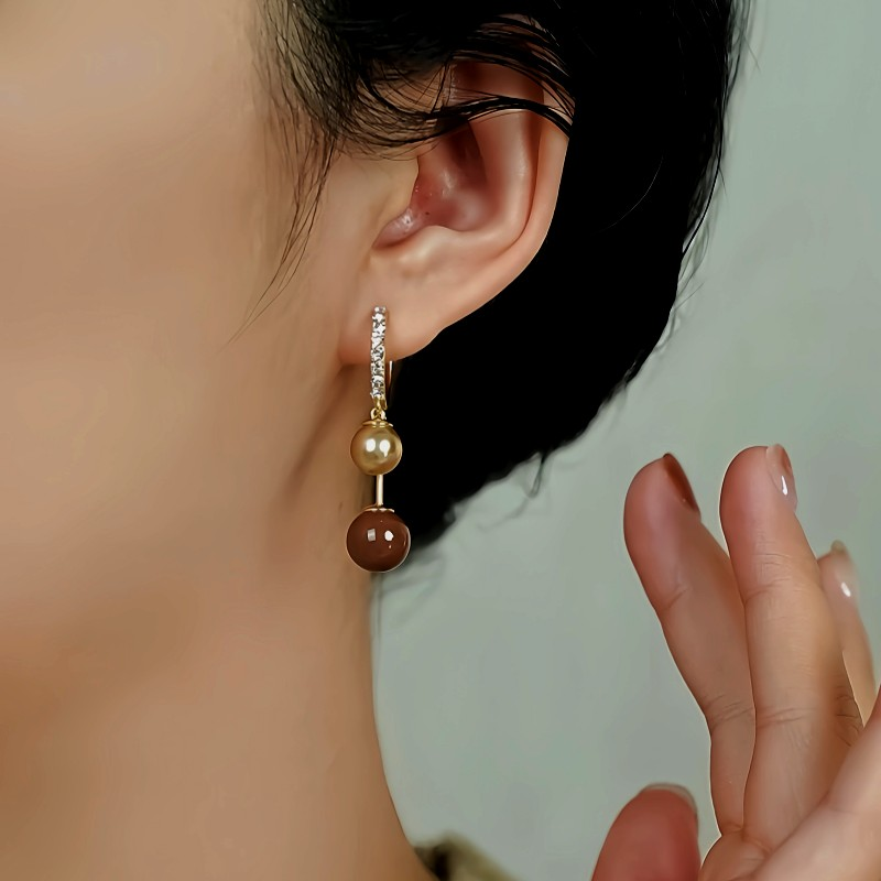 14K Gold Plated Pearl Earrings