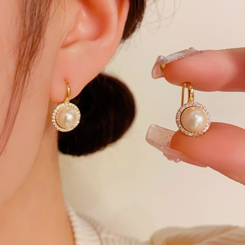 14K Gold-plated Vintage Pearl Earrings