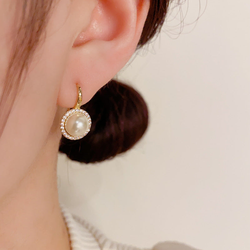 14K Gold-plated Vintage Pearl Earrings