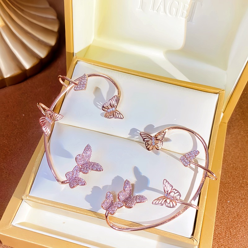 14K gold-Plated Zircon Super Shiny Butterfly Ear Cuff
