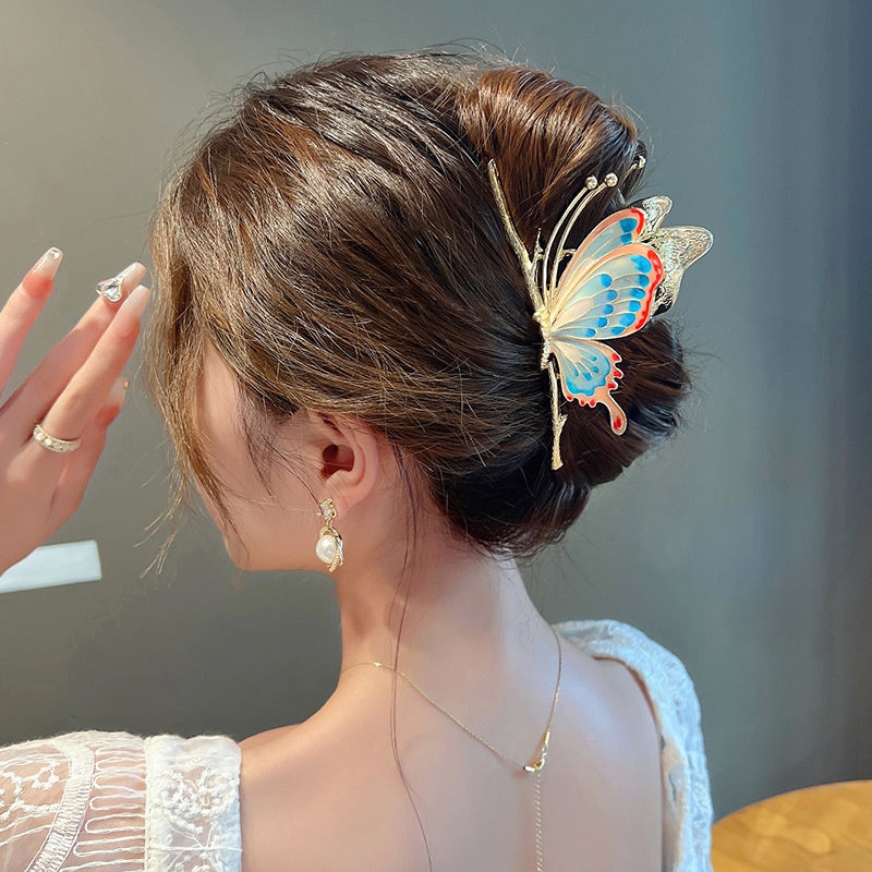 14K gold-plated Colorful Butterfly Hairpin