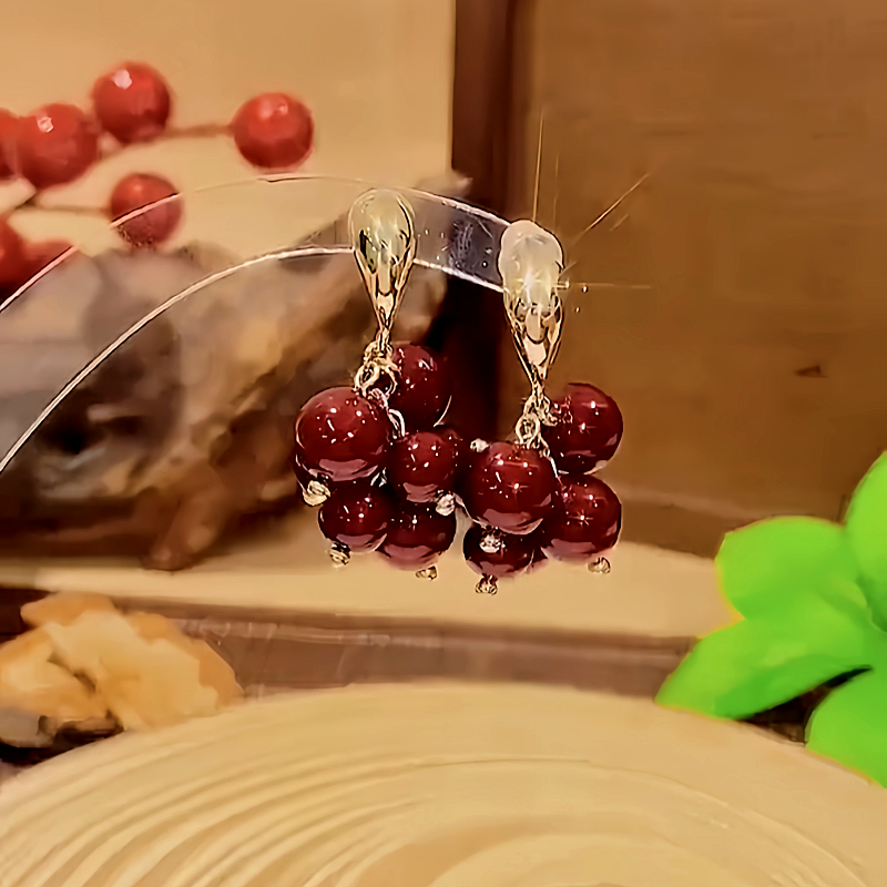 18K Gold-Plated Bunch Of Grape Earrings