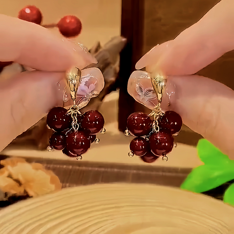 18K Gold-Plated Bunch Of Grape Earrings