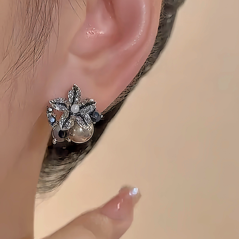 18K Gold-Plated Diamond Stafish Stud Earrings