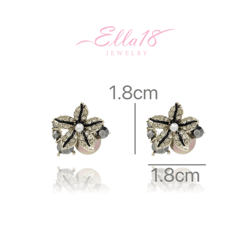 18K Gold-Plated Diamond Stafish Stud Earrings