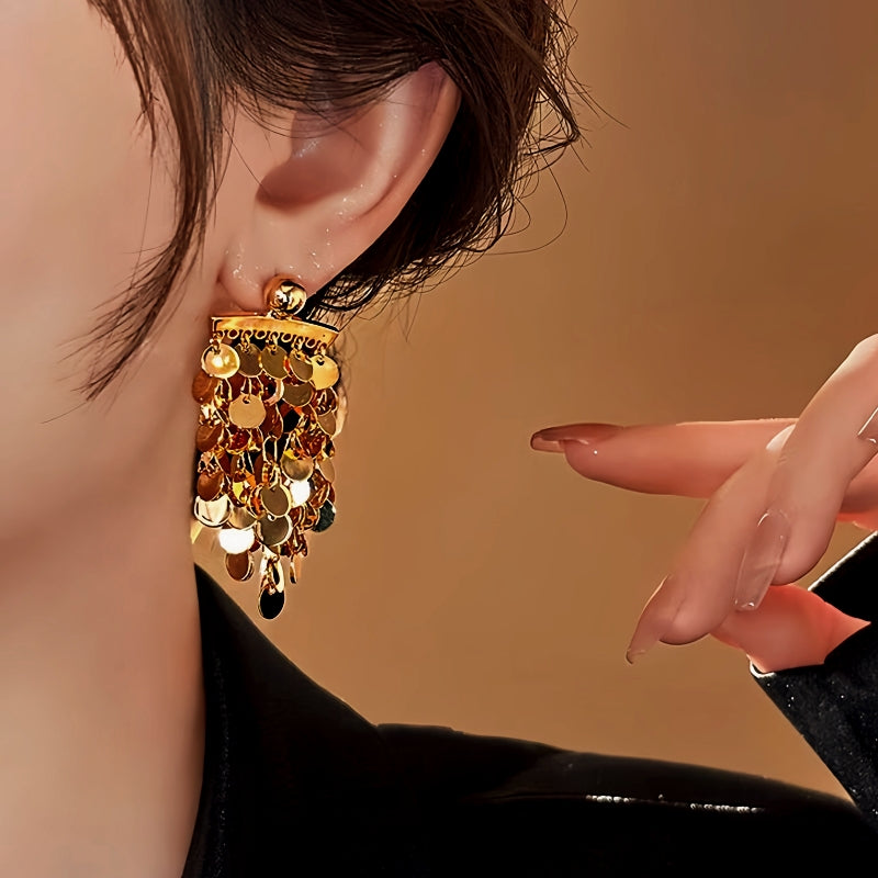 18K Gold-Plated Elegant Tassel Earrings