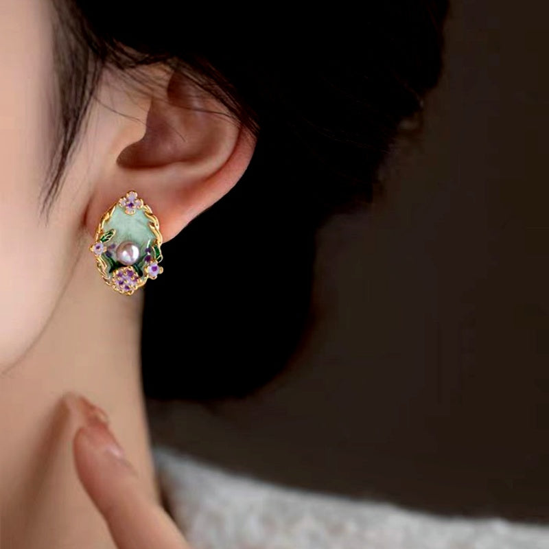 18K Gold-Plated Garden Pearl Earrings