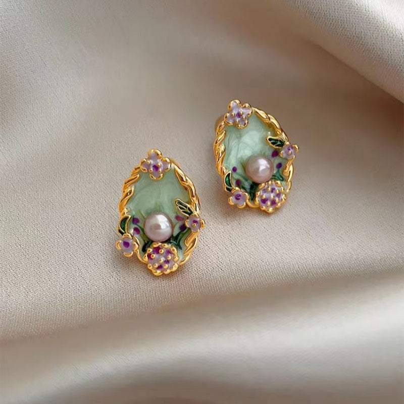 18K Gold-Plated Garden Pearl Earrings