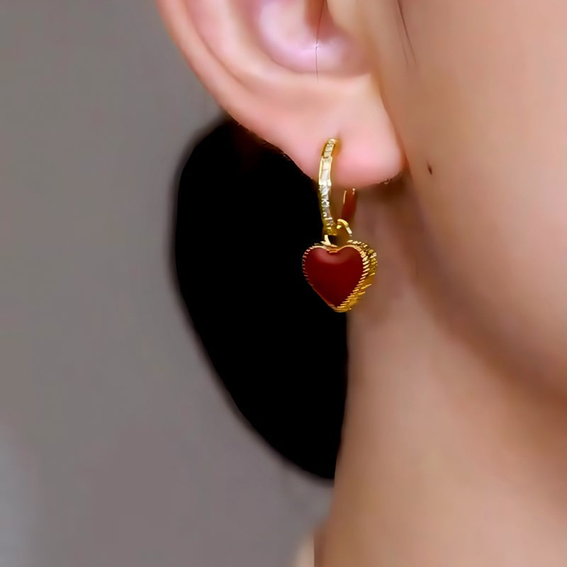 18K Gold-Plated Heart Earrings