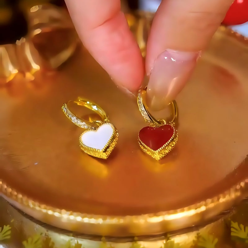 18K Gold-Plated Heart Earrings