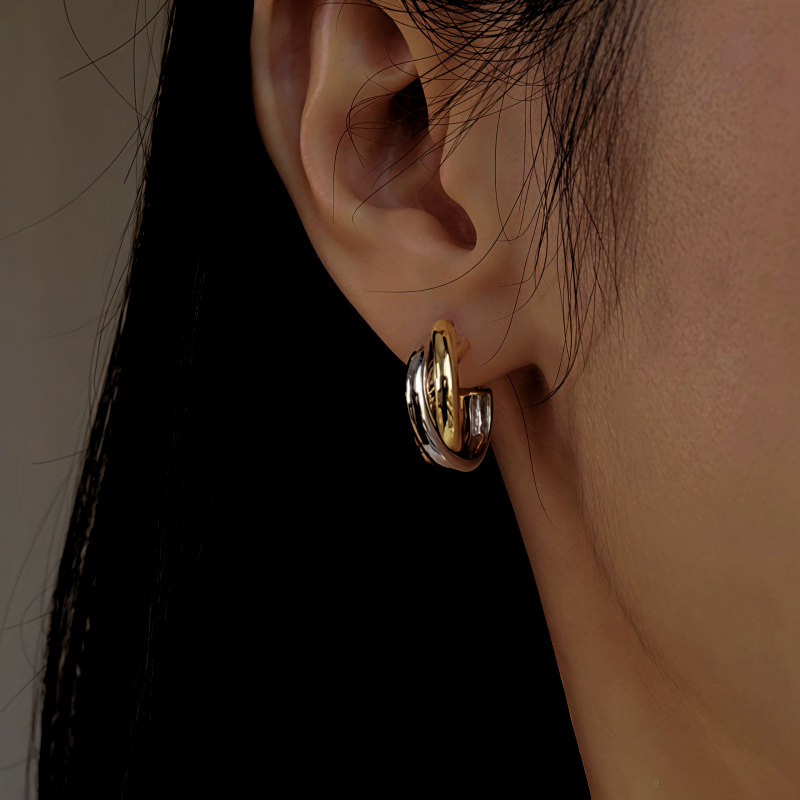 18K Gold-Plated Polished Hoop Earrings