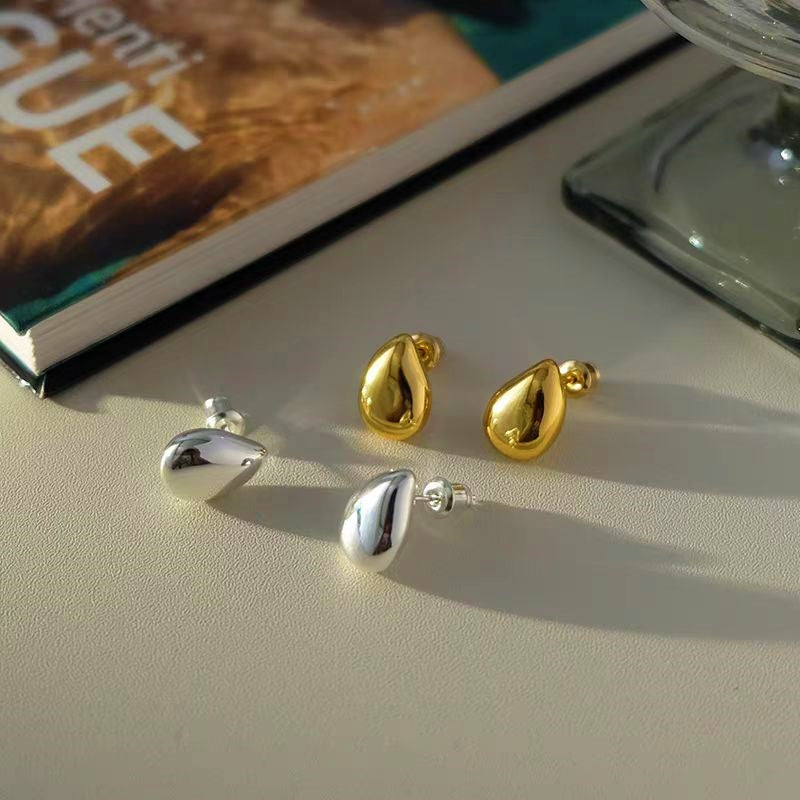 18K Gold-Plated Water Drop Stud Earrings