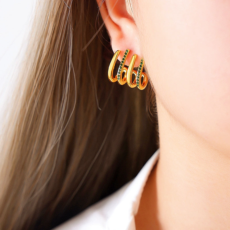 18K Gold-plated Elegant Studs