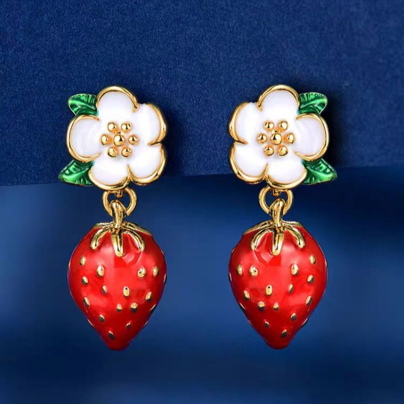 18K Gold-plated Strawberry Earrings