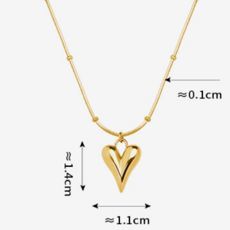 18K Gold Plated Heart-Design Necklaces