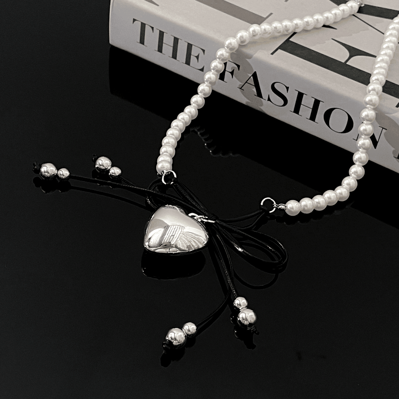 Bow Heart Necklaces