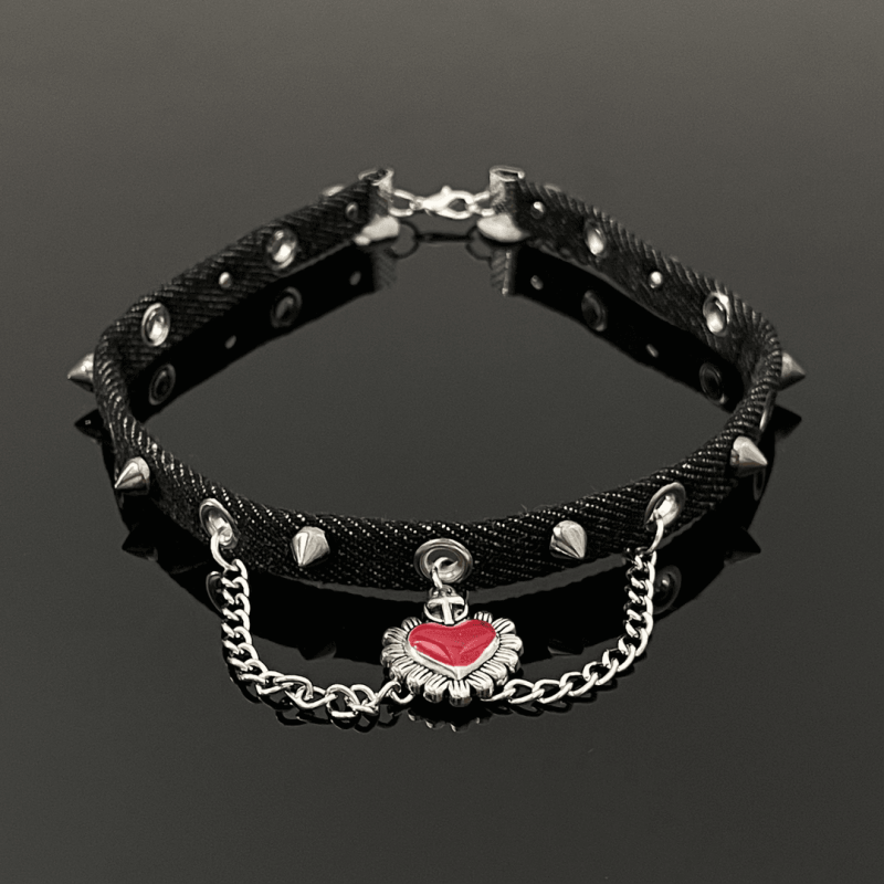 Dark Love Rivet Choker