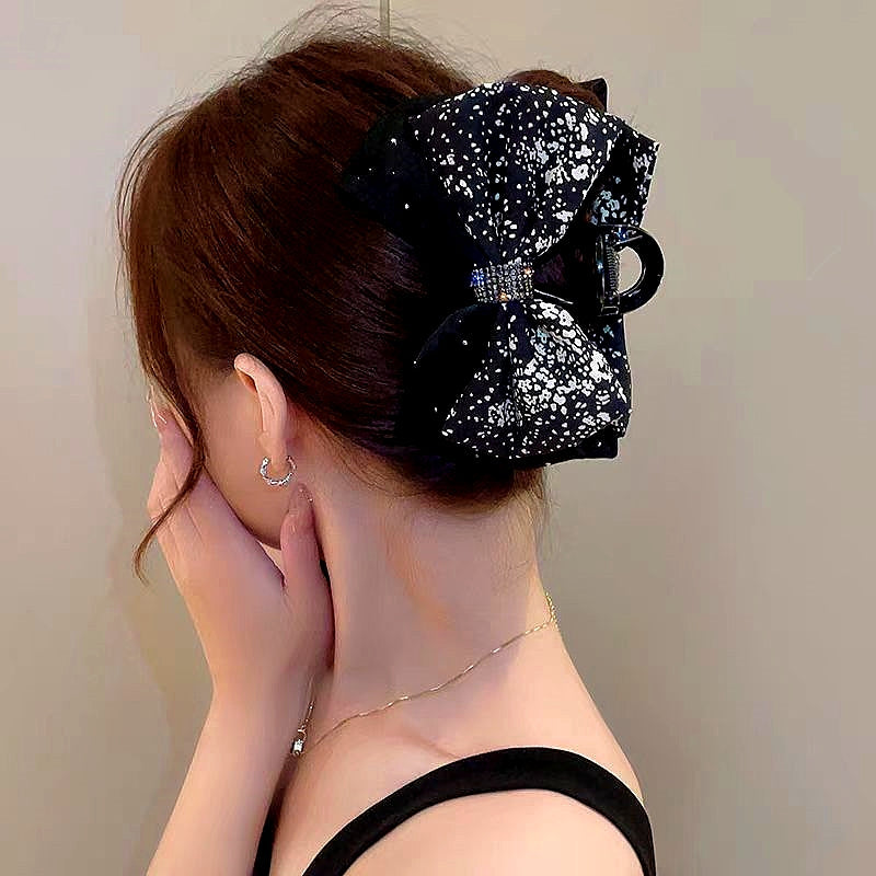 Elegant Bow Floral Hair Clips