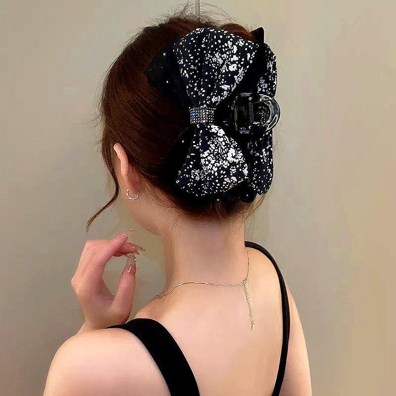 Elegant Bow Floral Hair Clips