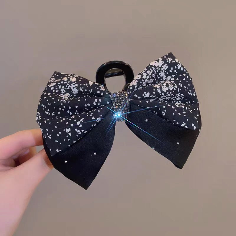 Elegant Bow Floral Hair Clips