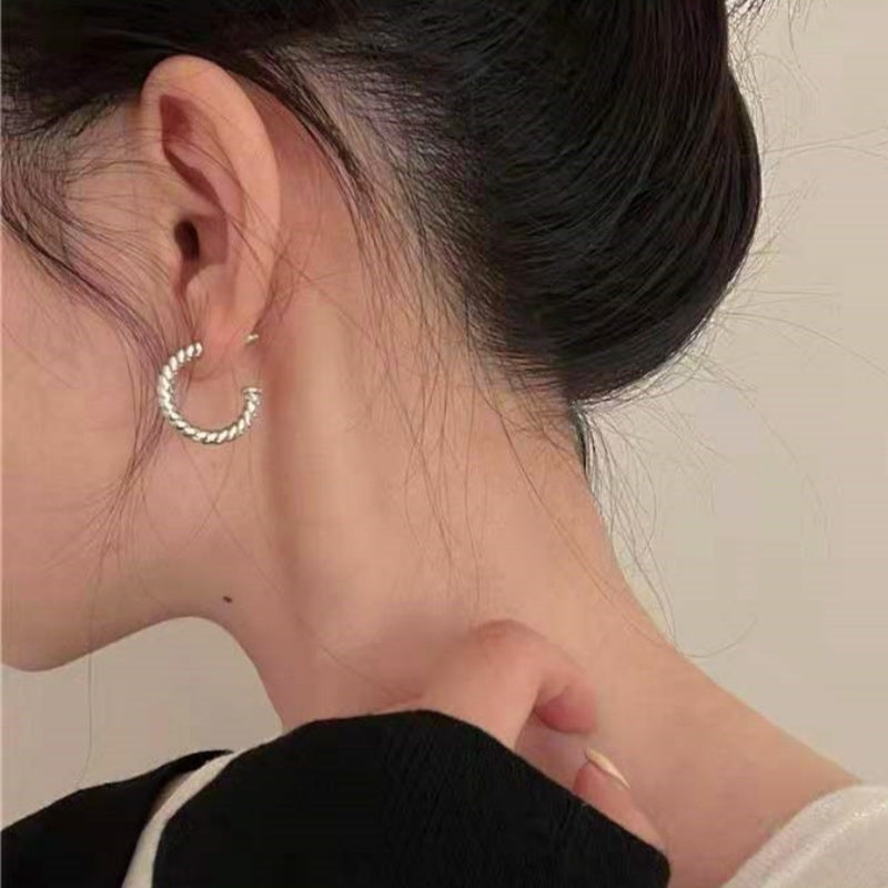 Silver Post Detachable Love Heart Earrings