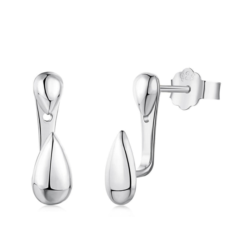Sterling Silver 18K Gold-Plated Water Drop Earrings