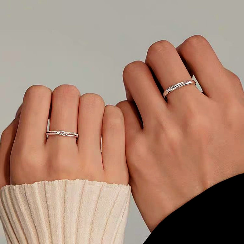 Sterling Silver Adjustable Couple Rings