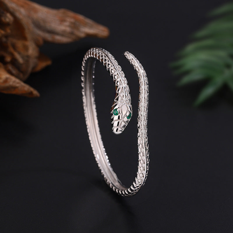 Sterling Silver Adjustable Snake Bracelet