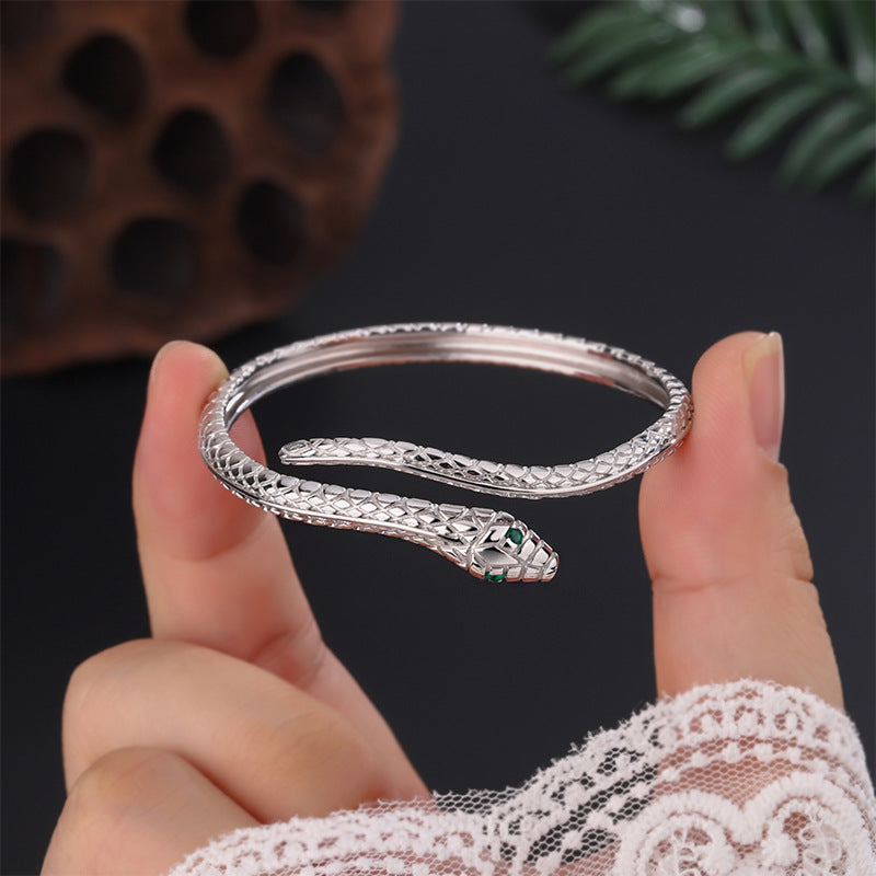 Sterling Silver Adjustable Snake Bracelet
