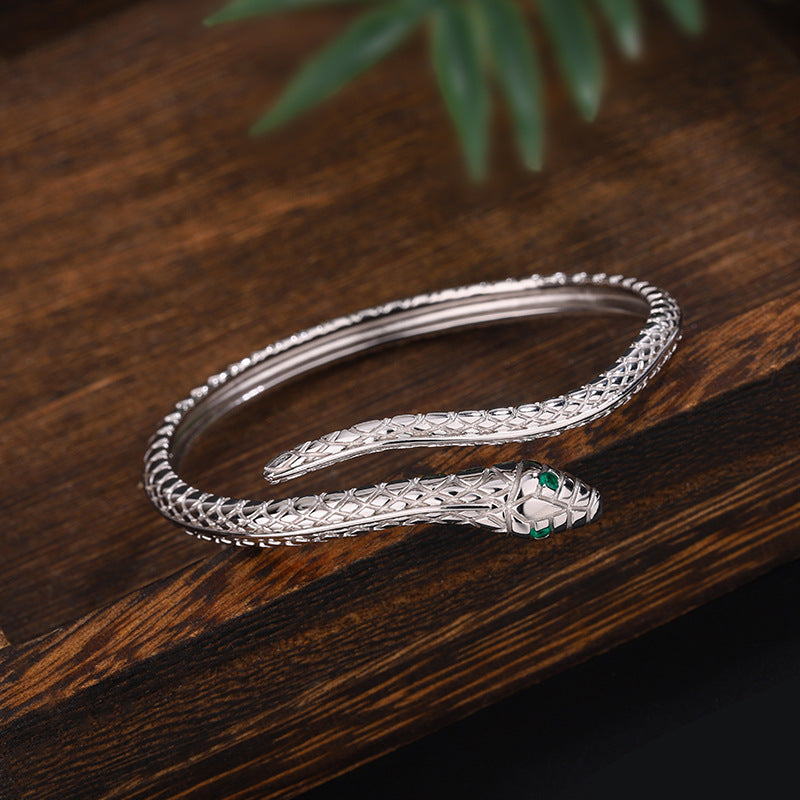 Sterling Silver Adjustable Snake Bracelet