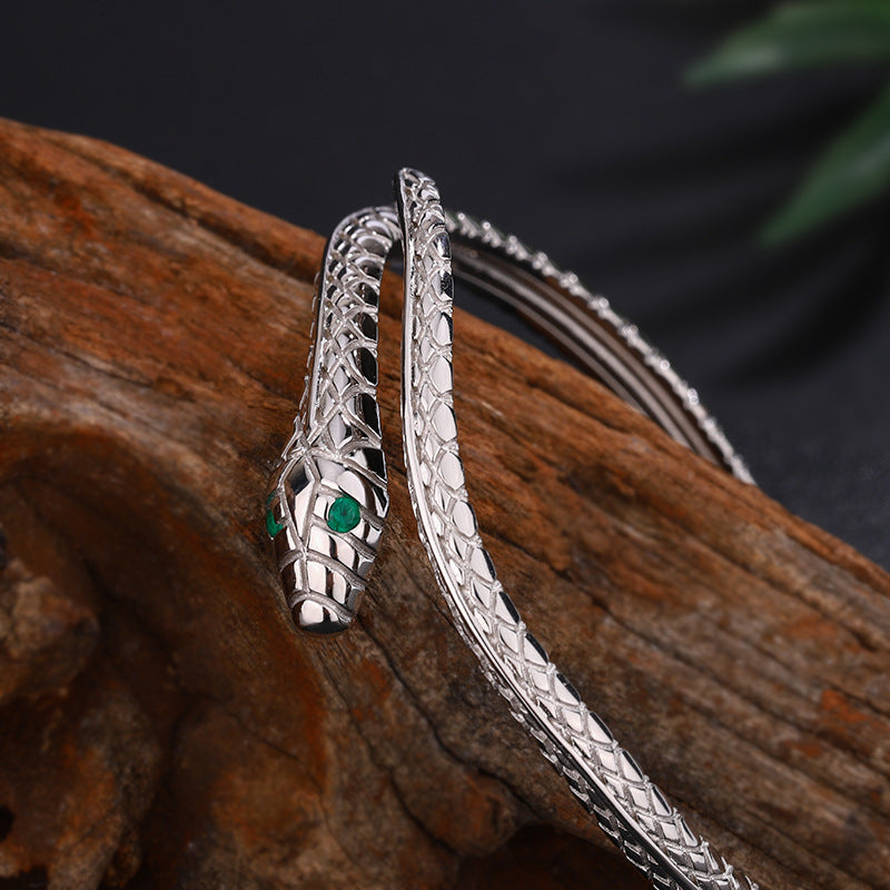 Sterling Silver Adjustable Snake Bracelet