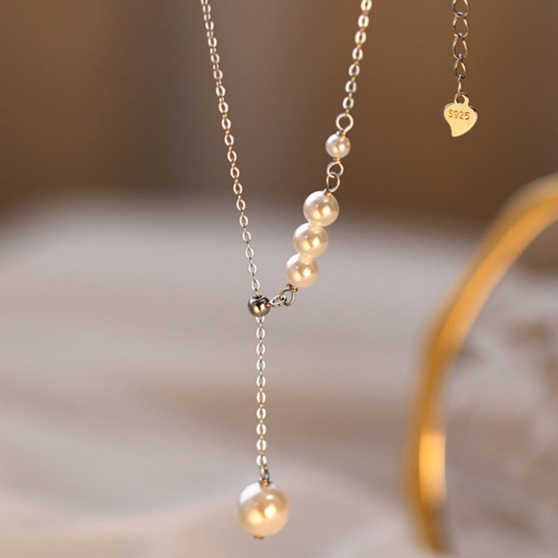 Sterling Silver Artificial Pearl Necklaces