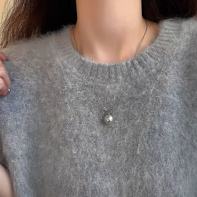 Sterling Silver Bamboo Pearl Necklaces