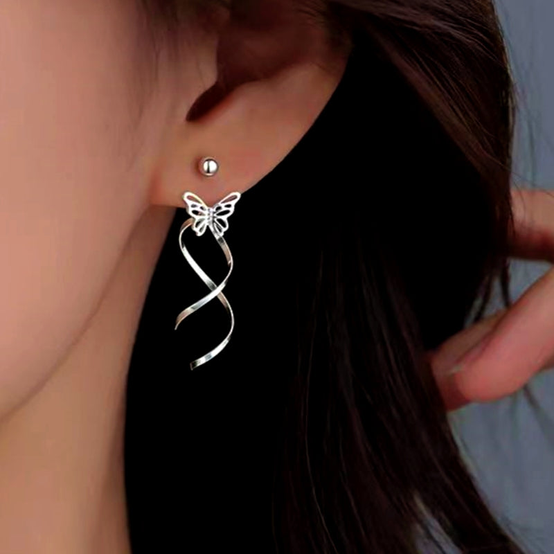Sterling Silver Bow Earrings