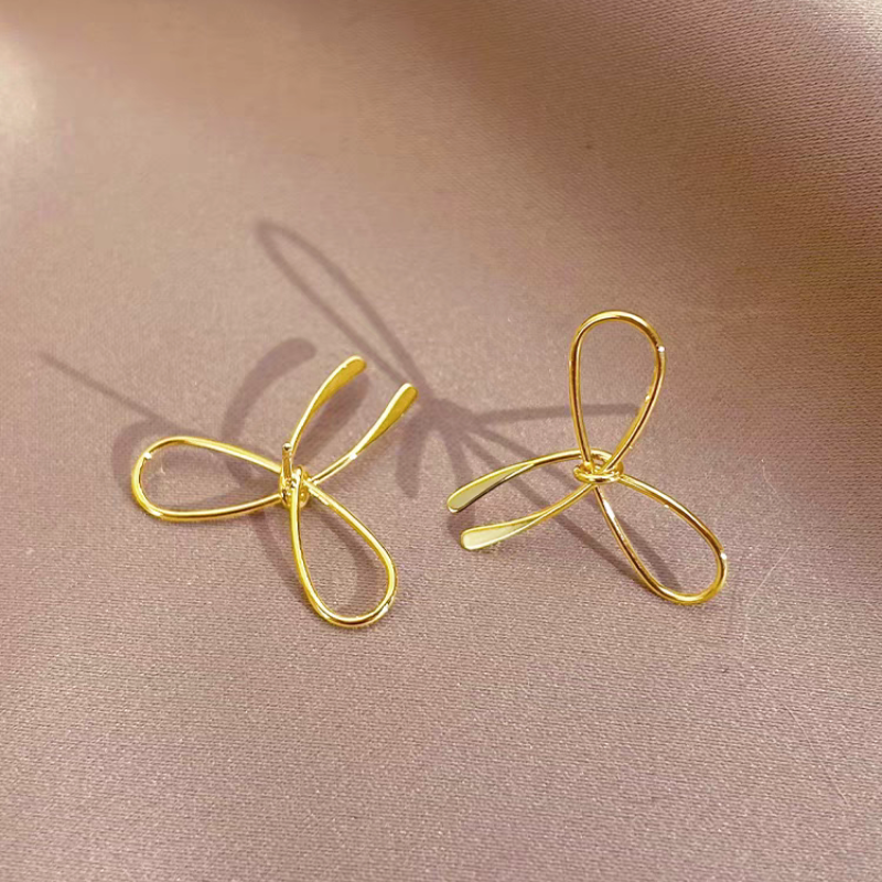 Sterling Silver Bow Stud Earrings
