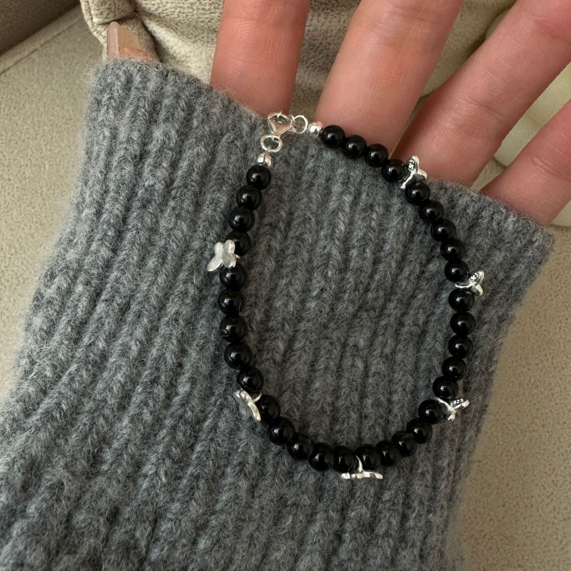 Sterling Silver Butterfly Bead Bracelets