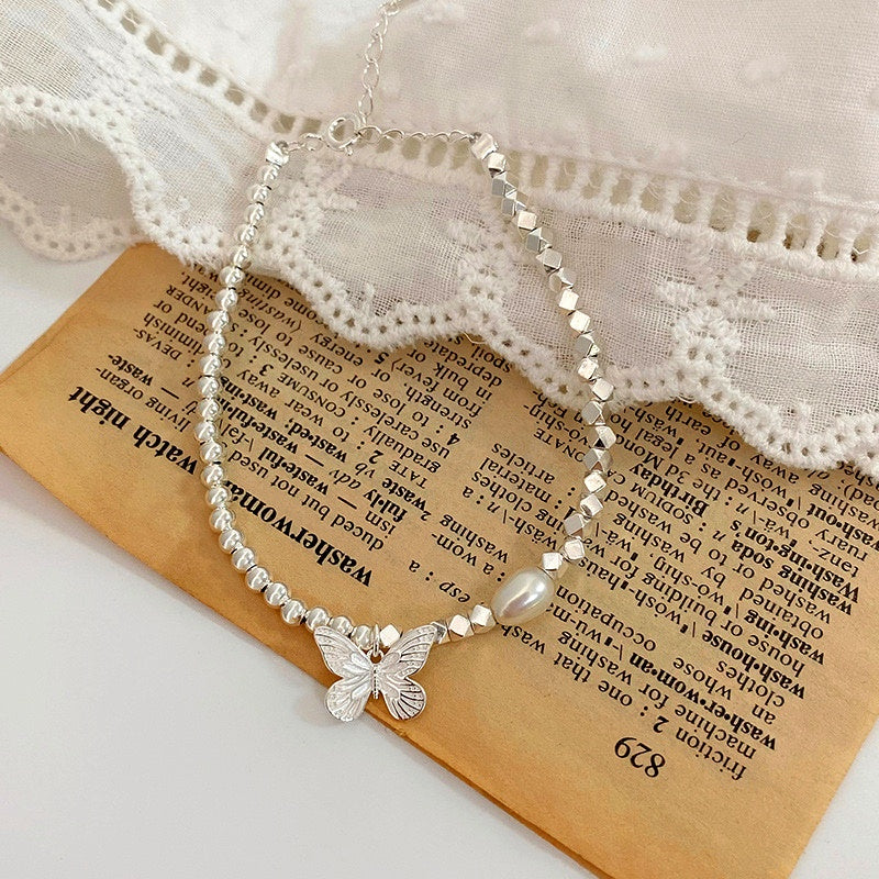 Sterling Silver Butterfly Pearl Bracelets